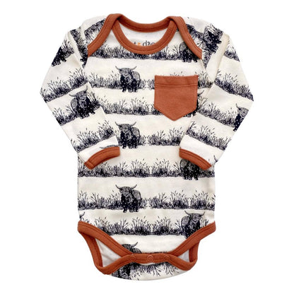 Organic Cotton Bodysuit - Highland Cow