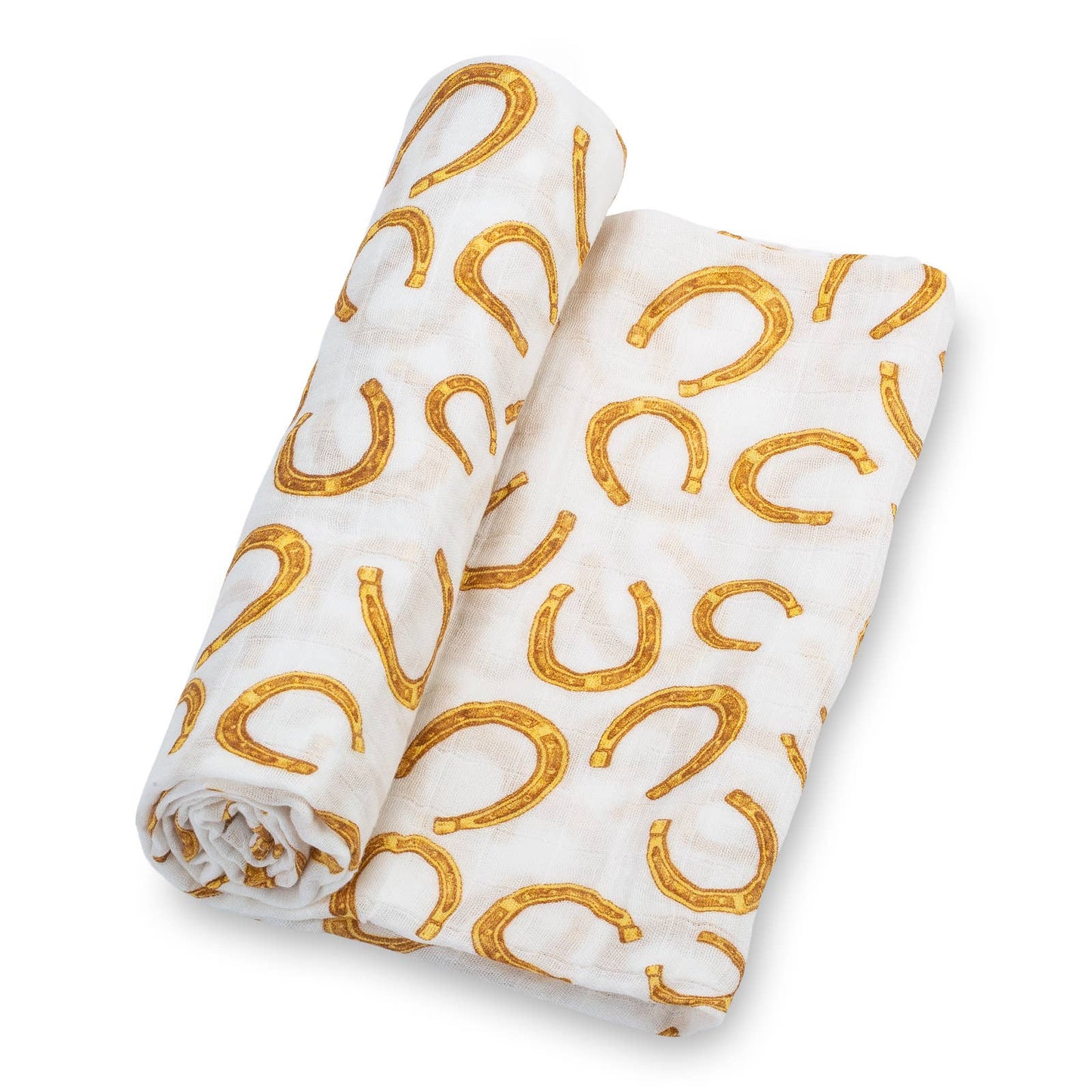 "Lucky Horseshoe" Muslin Blanket