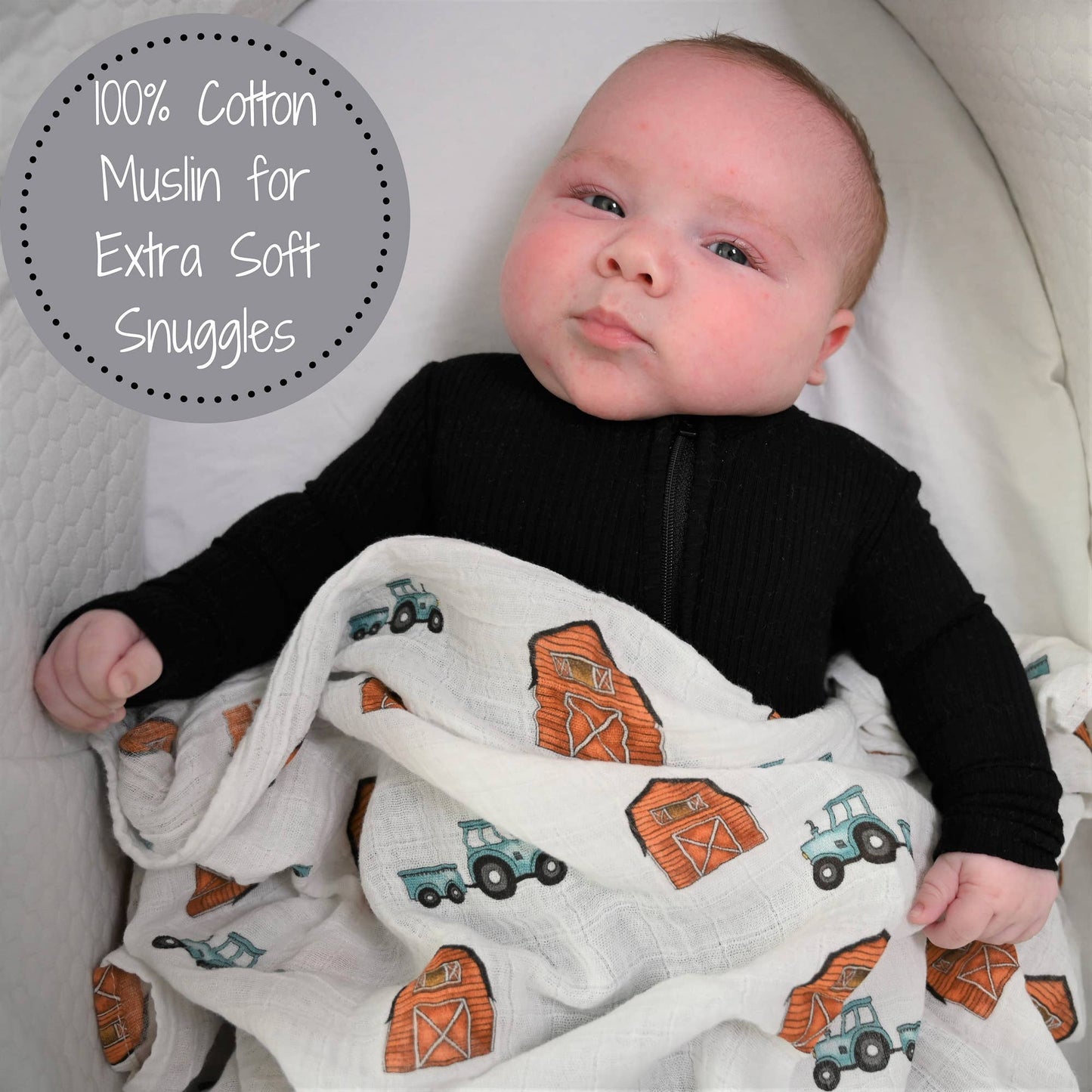 "How We Roll" Muslin Blanket