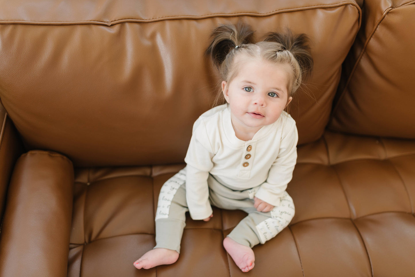 Organic Cotton Bodysuit - Natural Henley