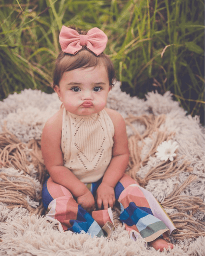 Crochet Halter Romper - Vanilla Cream