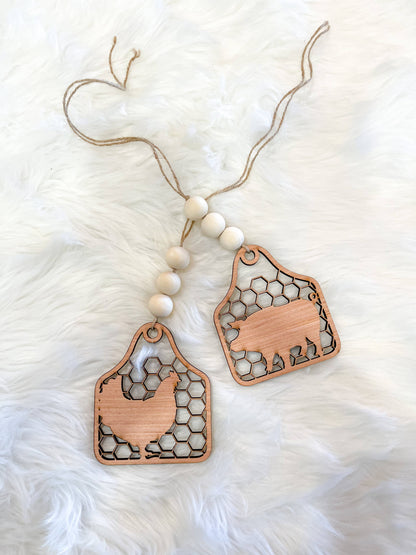 Tag | Farmhouse Car Charm - Review Mirror Hanging