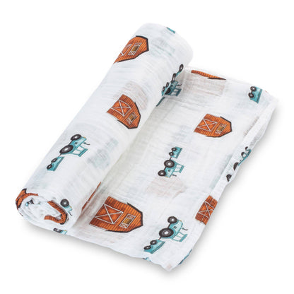 "How We Roll" Muslin Blanket