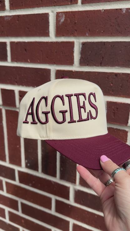 Aggies Off Center 5 Panel Cotton Hat